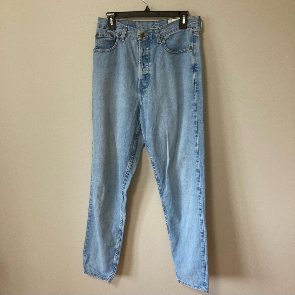 Eddie Bauer Button Front Straight Leg Jeans 10Tall